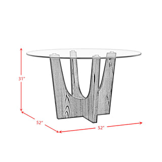 Oregon - Round Table With Glass Top