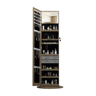 Swivel Jewelry Cabinet With Full Length Mirror