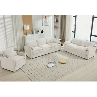 Cozy Upholstered Sofa Set For Living Room