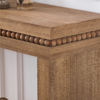 Modern Rustic Wood Table, Rectangular Living Room Center Table With Floating Top Design