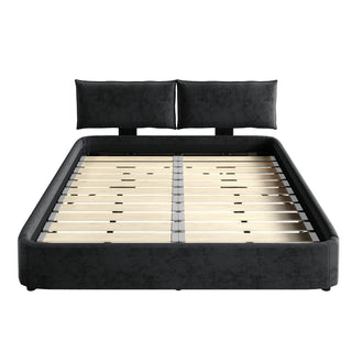Cloud Bed Frame With Oversized Padded Movable Headboard