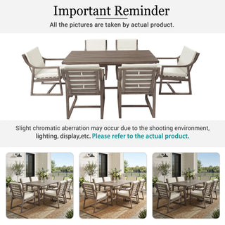 7 Piece Modern Outdoor Dining Set, Patio Furniture