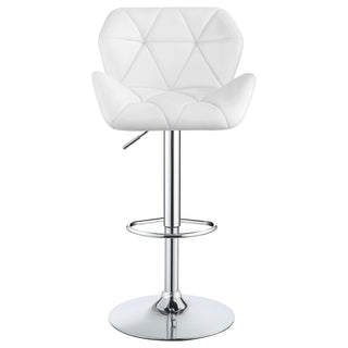 Kerwin - Upholstered Adjustable Bar Stool (Set of 2) - White