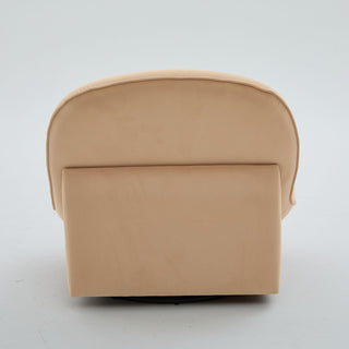 Pumpkin Shaped Swivel Accent Chair, 360 Degree Rotation For Living Room