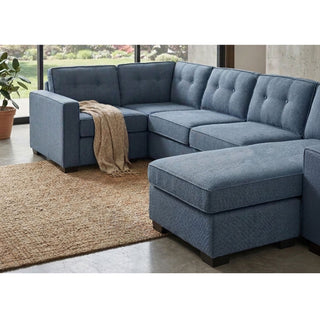Reversible Chaise U - Sectional Couch, Living Room 3 Piece Set