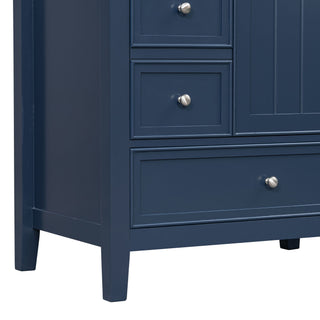 Modern Bathroom Vanity With Sink, 1 Cabinet & 3 Drawers