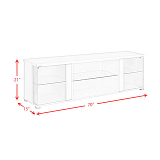 Chandra - 70" TV Stand With LED - Glossy White