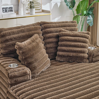 Oversized Chaise Lounge Chair Indoor With Pillows For Living Room