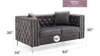 Elegant Track Arm Loveseat