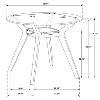Flynn - Round Counter Height Dining Table - Brown