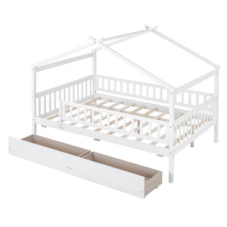 House Bed With 2 Drawers