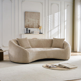 Curved 3 Seater Sofa, Long Living Room Couch