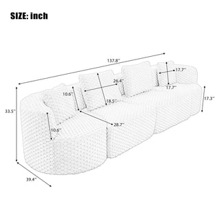 Modular Sectional Sofa With Free Combination Design