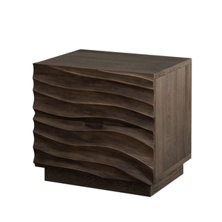 Nightstand With 2 Drawers, No Handles