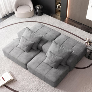 Modern Oversized Diy Combination Modular Sectional Sofa With Pillows