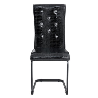 Alligator Skin Upholstered Dining Chairs