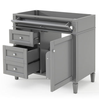 Bathroom Vanity With 2 Drawers And Tip-Out Drawer, Storage Cabinet