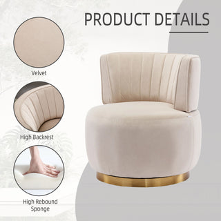 360 Degree Swivel Cuddle Barrel Accent Sofa Chair