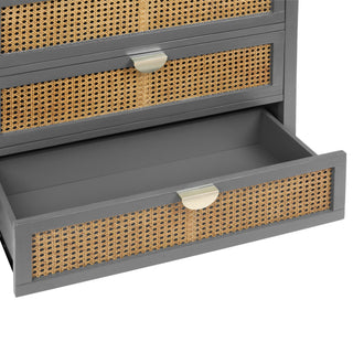 3 Drawer Cabinet, Natural Rattan, American Furniture