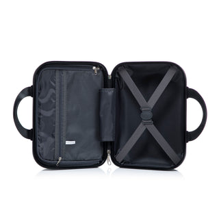 Luggage Set With Cosmetic Case, Combination Lock, Front Opening Design