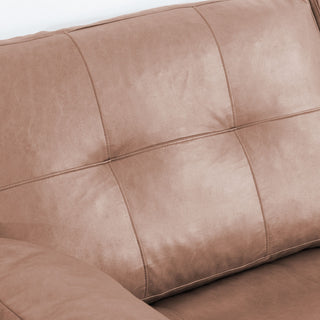 L - Shaped Modular 2 Seater Sofa With Movable Ottoman And High Density Sponge Cushions For Living Room