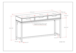 Banting - Wide Console Table - Walnut Brown
