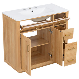 Bathroom Vanity & Sink, Soft Close Doors & Drawers - Wood
