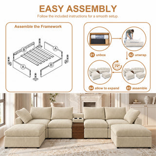 Modular Cloud Couch With Storage Console