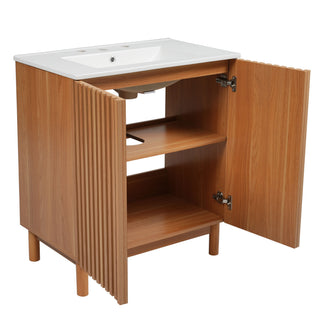 Traditional Bathroom Vanity With Ceramic Sink