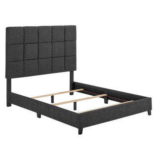 Squares Upholstered Headboard Platform Bed