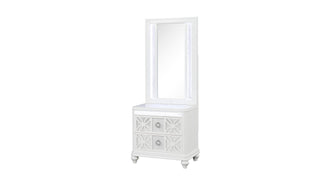 Abigale - Nightstand Top Mirror With LED Lighting (Only Mirror Top) - White