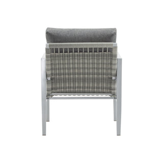 Modern Lounge Chair With Rope Accents And Cushions