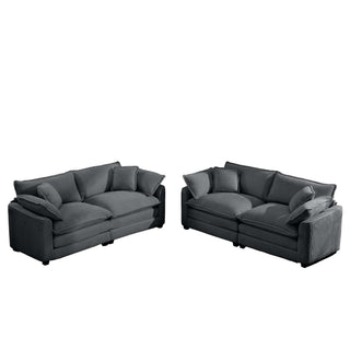 Elegant Oversized Sectional Sofa Set With Deep Seats And Flexible Layout