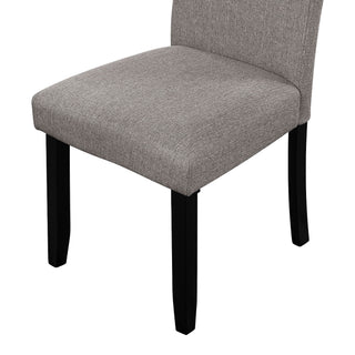 5 Piece Round Dining Table Set, Modern Table And 4 Upholstered Chairs For Dining Room