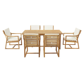 7 Piece Modern Outdoor Dining Set, Patio Furniture