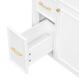 Freestanding Bathroom Vanity With Sink, Soft Close Door, Tip Out Drawer