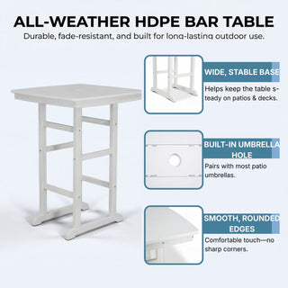 Bar-Height Outdoor Patio Table