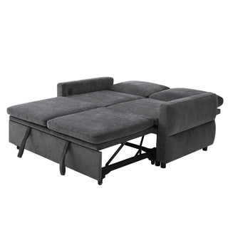 Convertible Sofa Bed Loveseat With Adjustable Backrest And USB Ports