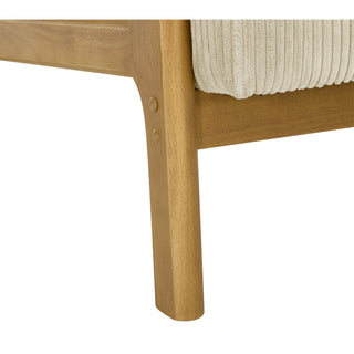 Upholstered Armchair With Back Support Pillow