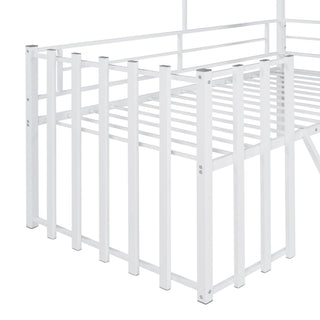 Loft Bed With Roof, Window, Guardrail, Ladder