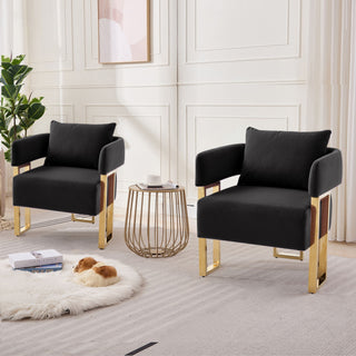 Modern Classic Design Decorative Chair Teddy Fleece Upholstered And Metal Foot