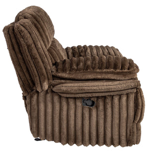 Contemporary Manual Motion Glider Recliner Chair With Padded Armrests And Smooth Rocking Function