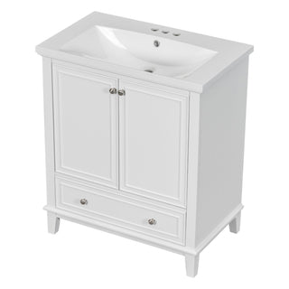 Modern Bathroom Vanity With Sink Combo, Multi Functional Cabinet With Doors And Drawer