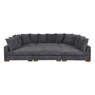 Large Seating Modular Sleeper Sectional - Dark Gray