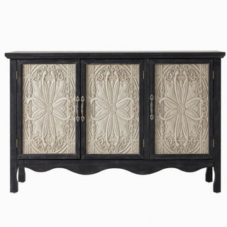 3 Door Sideboard Buffet Cabinet With Storage - Black