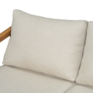 Westin - Outdoor Acacia Wood 4 Pieces Chat Set - Teak / Beige