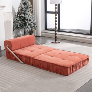 Folding Sofa With Removable Back Cushion, Convertible Futon Sleeper Chair