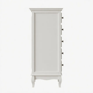 5 Drawer Tall Wide Chest Of Drawers - White