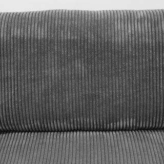 Oversized Modular Sectional Sofa, 7 Piece Reversible With Ottoman - Dark Gray