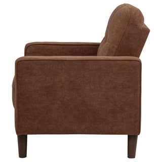 Heather - Track Arm Tufted Accent Chair - Rust
